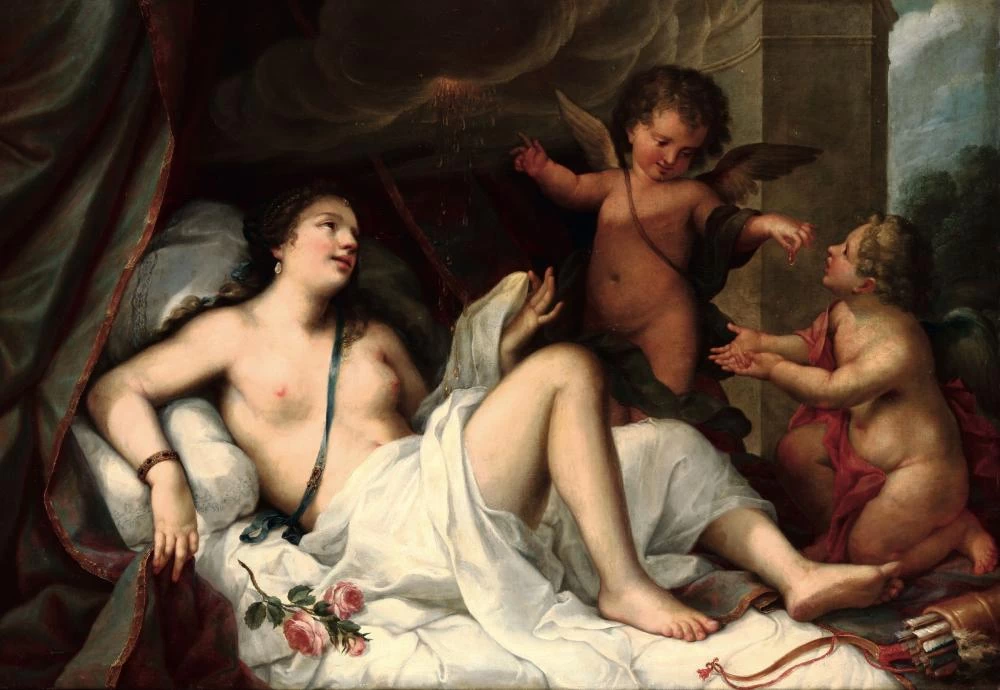 Danae con putti - attribuito